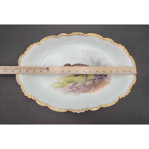 French Limoges Game Bird Large Serving Platter by Lewis Strauss & Sons Antique - Picture 12 of 14